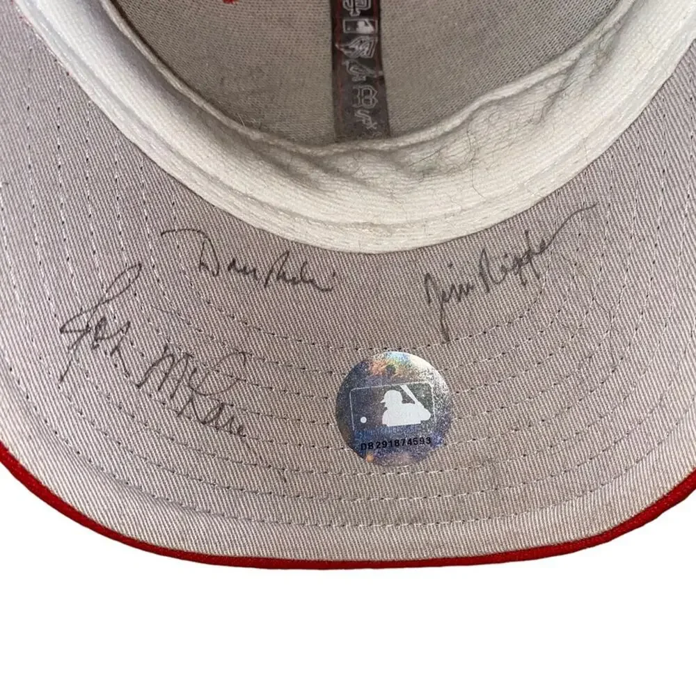 New Era Washington Nationals Red Adjustable MLB Baseball Cap One Size Signed